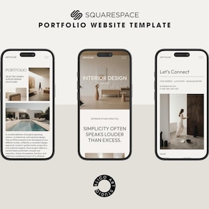Squarespace 7.1 Architecture Portfolio Website Template | Minimal Interior Studio Website | Editorial Design for Architects & Designers