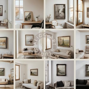 Vintage Frame Mockup Bundle, 150 Rustic Wall Frame Mockup, Classical Frames, Antique Poster Mockup, Old Frame Mockups, Psd, Photopea Mockups