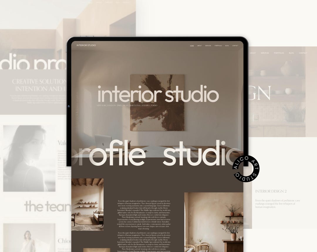 Squarespace 7.1 Interior Studio Website Template | Portfolio & Online ...