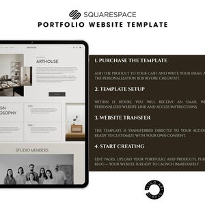 Squarespace 7.1 Architecture Portfolio Website Template | Minimal Interior Studio Website | Editorial Design for Architects & Designers