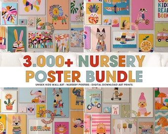 Más de 3000 láminas artísticas para guarderías: Decoración divertida para habitaciones infantiles (descarga digital)
