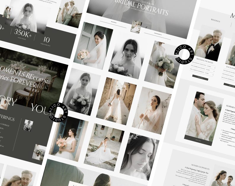 Squarespace Wedding Photographer Website Template, Modern Portfolio Theme, Elegant Creative Studio Website Design