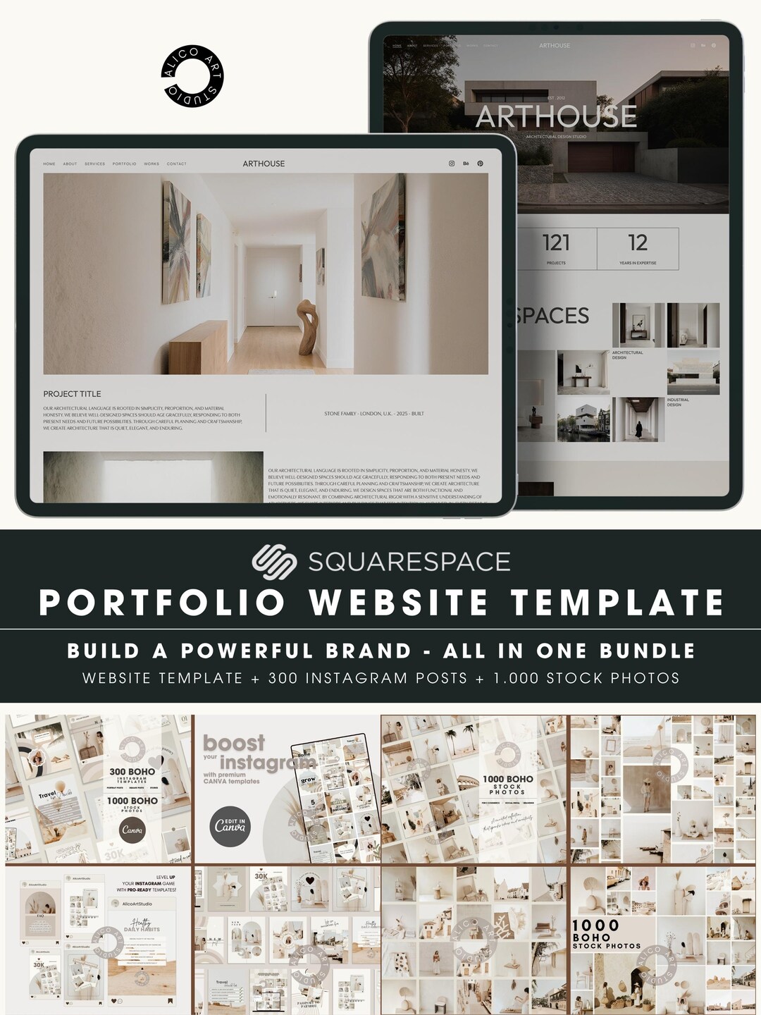 Squarespace Interior Portfolio Website Template, Architecture, Designer ...