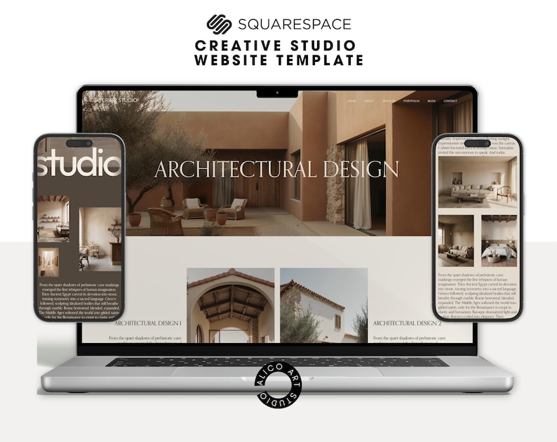 Squarespace 7.1 Interior Studio Website Template | Portfolio & Online ...