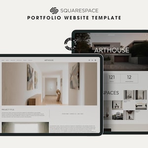 Squarespace 7.1 Architecture Portfolio Website Template | Minimal Interior Studio Website | Editorial Design for Architects & Designers