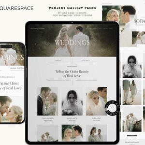 Squarespace Wedding Photographer Website Template, Modern Portfolio Theme, Elegant Creative Studio Website Design