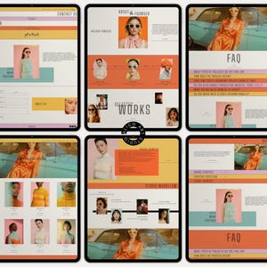 Squarespace Portfolio & Online Store Website Template for Creative Designers, Photographers, Artists | Retro Colorful Customizable Website