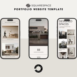Squarespace 7.1 Architecture Portfolio Website Template | Minimal Interior Studio Website | Editorial Design for Architects & Designers
