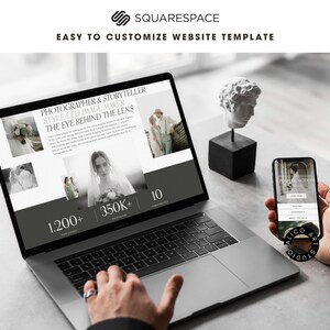 Squarespace Wedding Photographer Website Template, Modern Portfolio Theme, Elegant Creative Studio Website Design