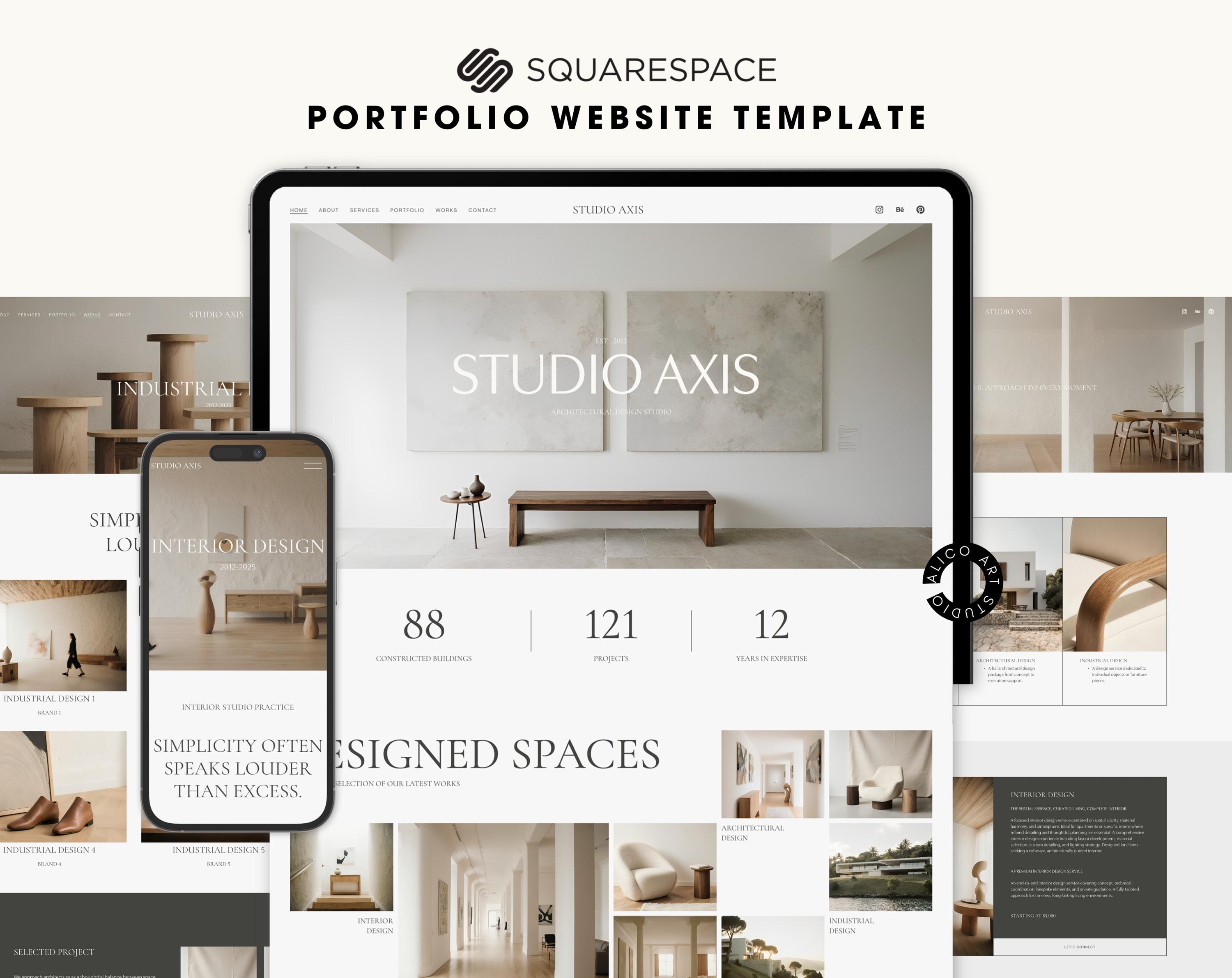 Squarespace 7.1 Portfolio Website Template for Architects, Interior ...