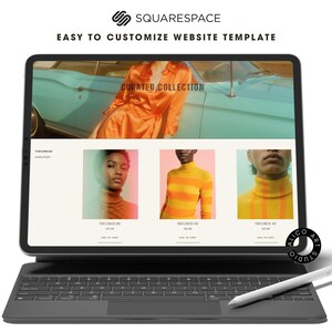 Squarespace Portfolio & Online Store Website Template for Creative Designers, Photographers, Artists | Retro Colorful Customizable Website