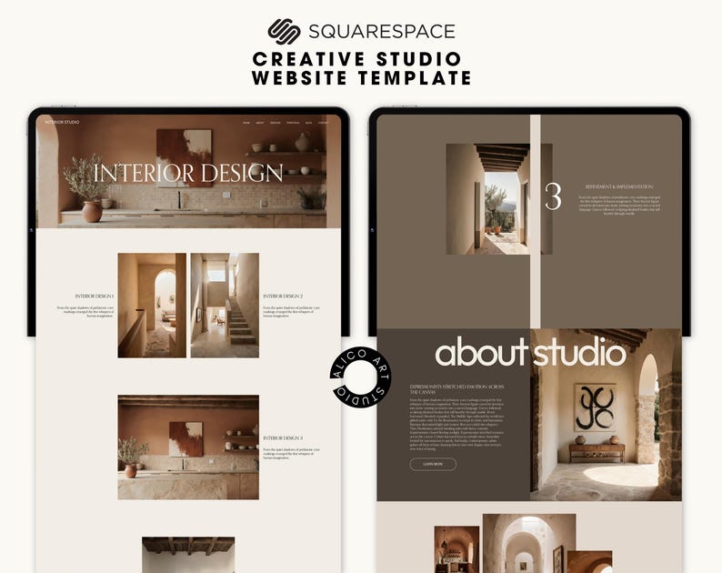 Squarespace 7.1 Interior Studio Website Template | Portfolio & Online ...
