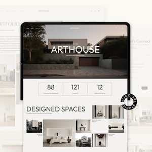 Squarespace 7.1 Architecture Portfolio Website Template | Minimal Interior Studio Website | Editorial Design for Architects & Designers