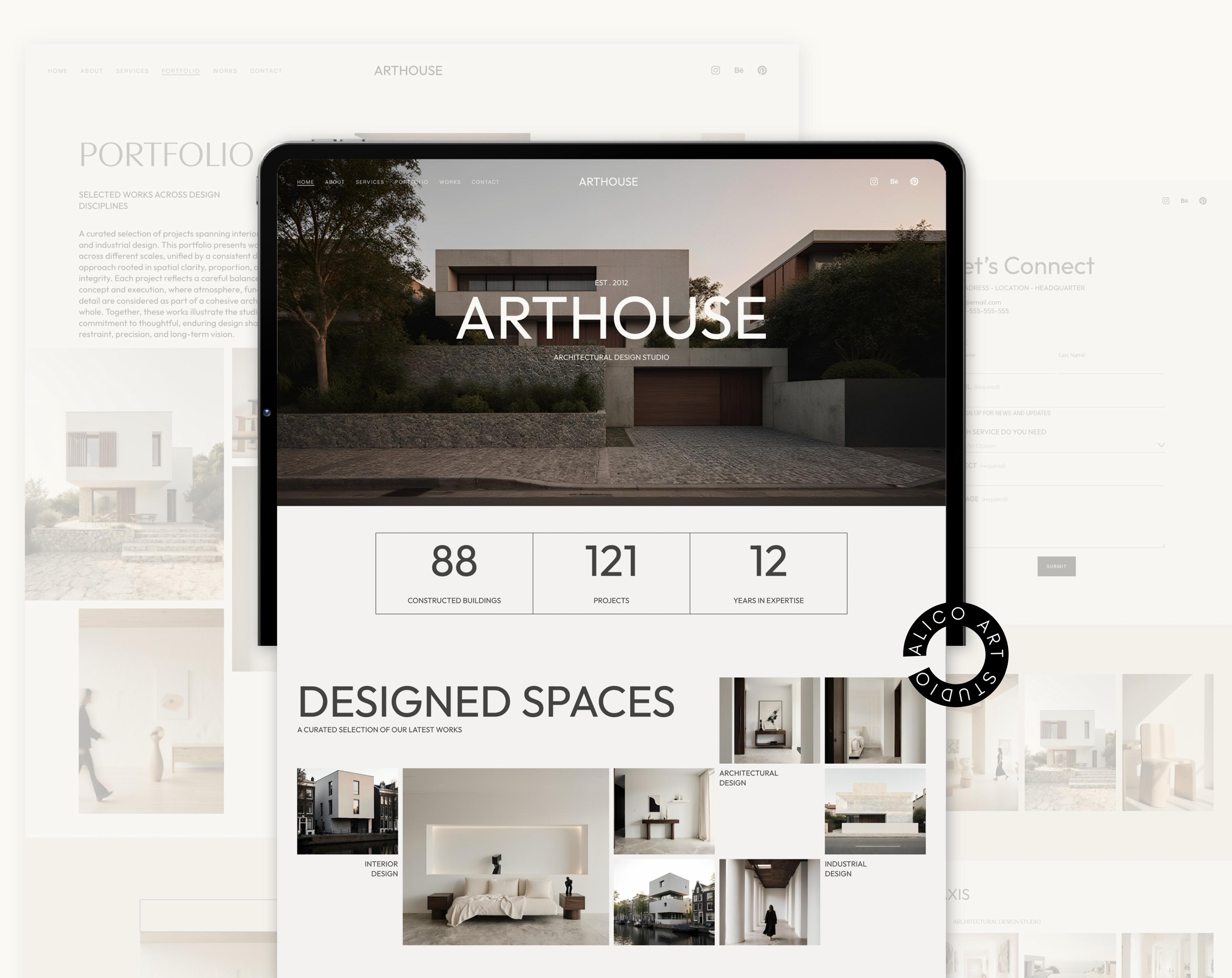 Squarespace 7.1 Architecture Portfolio Website Template Minimal
