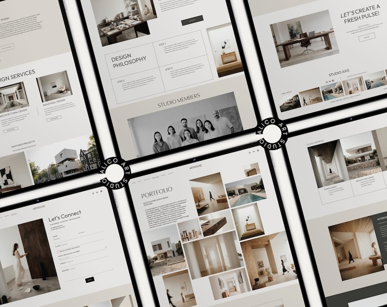 Squarespace 7.1 Architecture Portfolio Website Template | Minimal Interior Studio Website | Editorial Design for Architects & Designers