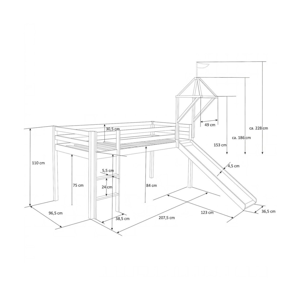 mezzanine-hut-bed-montessori-bunk-slide-for-girl-child-pink-castle