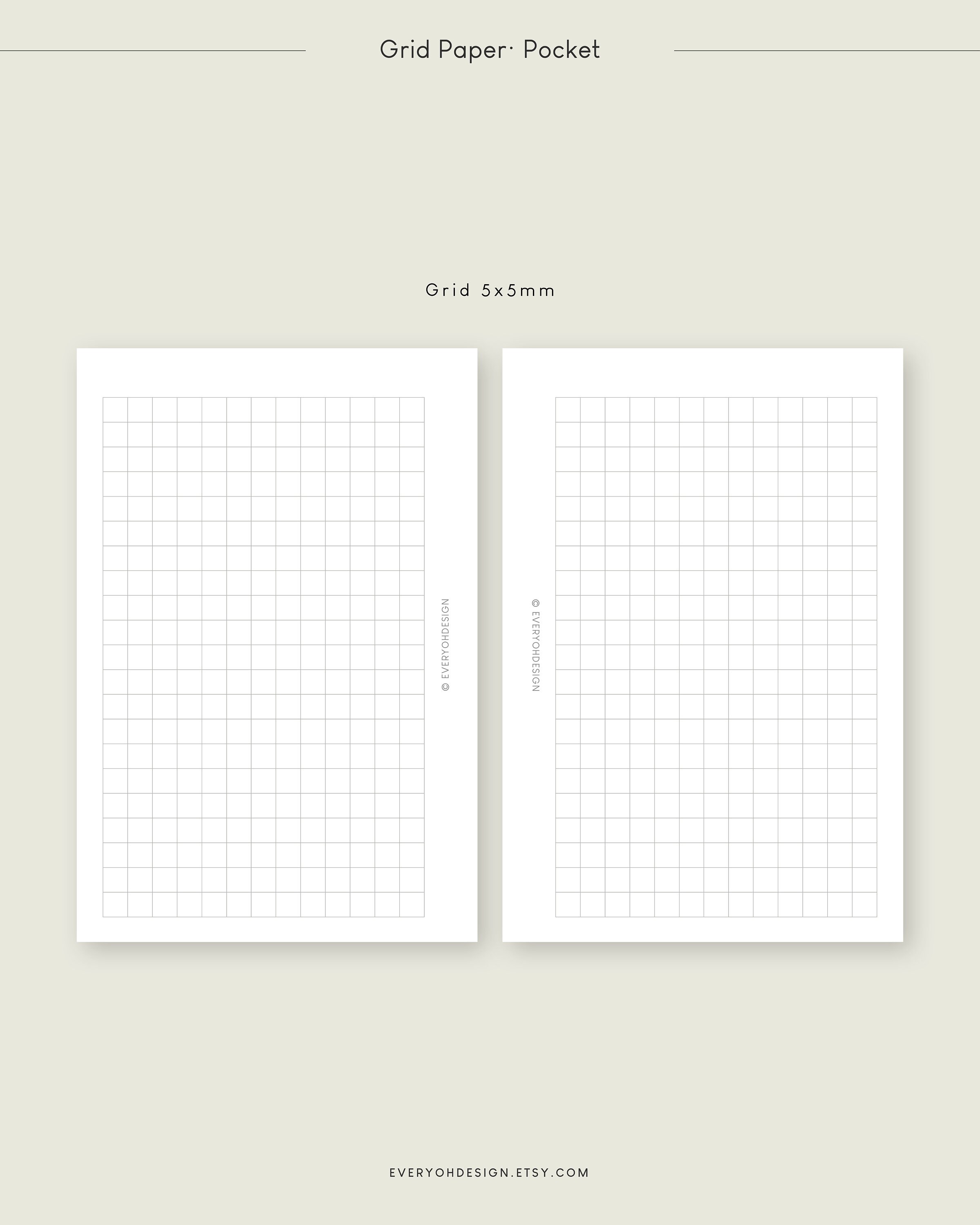 Lined Dot Grid Note Paper Pocket Inserts Printable Planner | Etsy