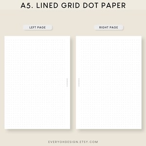Printable Lined Dot Grid A5 Note Blank Paper Bullet Journal Dot Paper ...