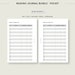 Pocket Reading Journal Bundle Printable Inserts | Book Planner 6types ...