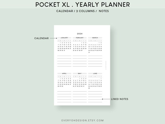 Pocket PlusXL Liste de contrôle vierge Inserts de planificateur