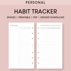 Registro de hábitos minimalistas: Lista de verificación de rutina diaria (PDF)
