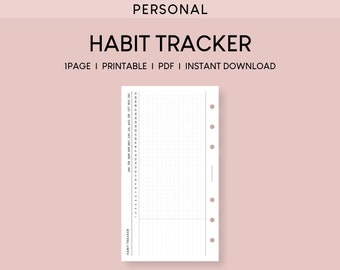 Printable Monthly Habit Tracker: Minimalist Planner Inserts (PDF)
