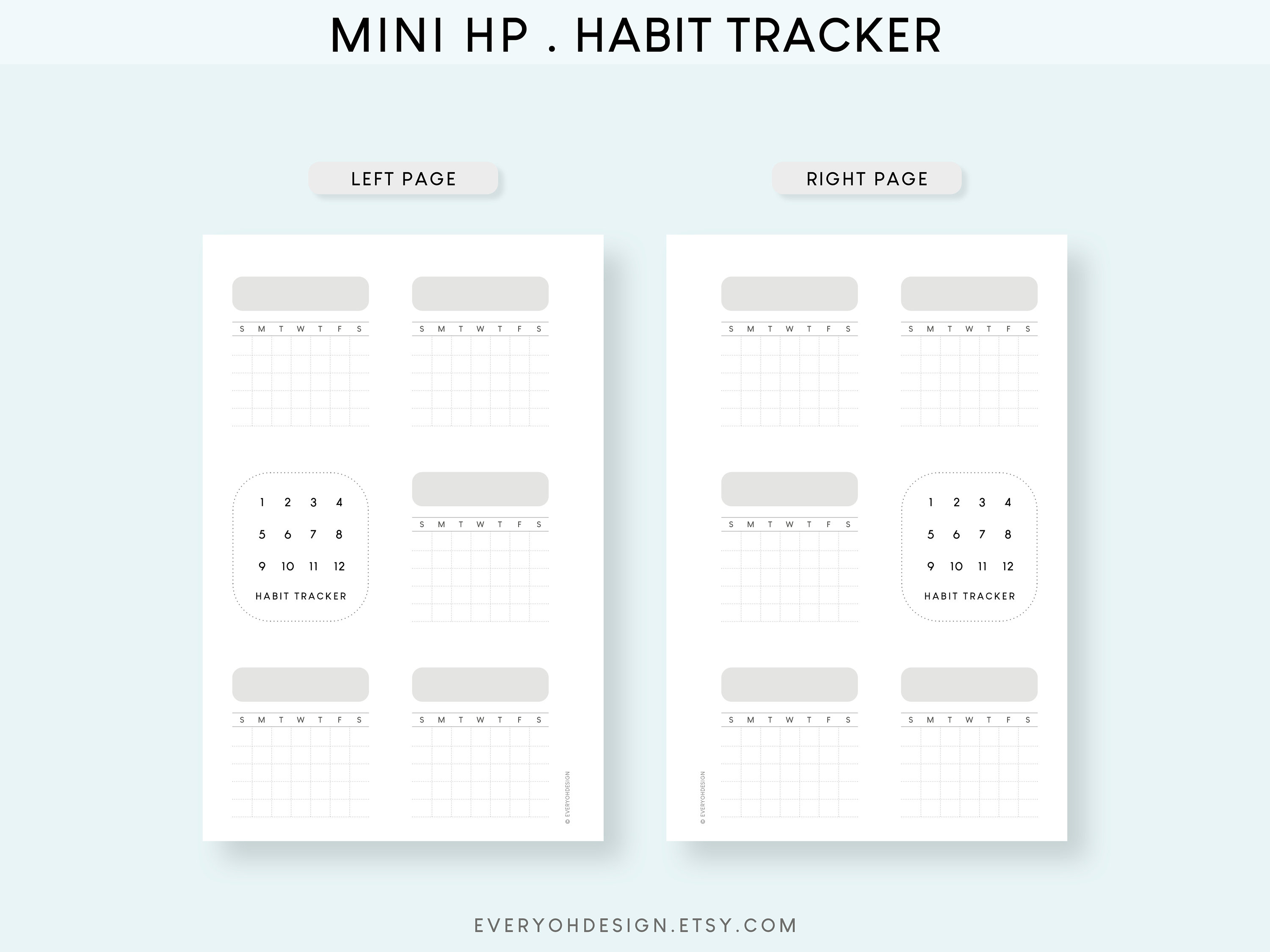 Habit Tracker Printable Mini Happy Planner Inserts Monthly Routine ...