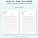 30 Day Challenge Printable Bundle Mini HP 90 Day Tracker Template 30 ...