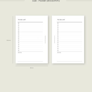 Pocket To-do List Printable Inserts | Editable to Do List Template ...