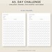 30 Day Challenge Printable Bundle 100 Day Tracker Template 50 Day ...