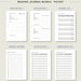 Pocket Reading Journal Bundle Printable Inserts | Book Planner 6types ...