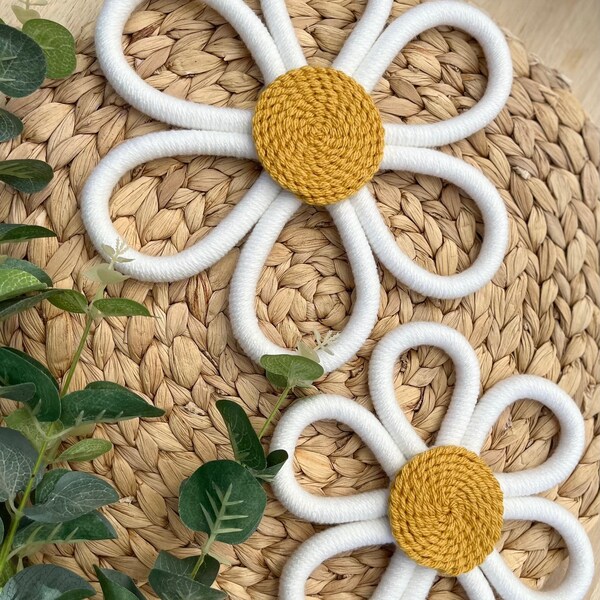 Macrame Flower Wall Decor, Macrame Decor, Nursery Decor, Kids Gift