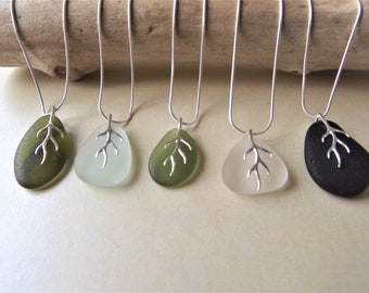 Sterling Silver Genuine Sea Glass Pendants From Cornwall