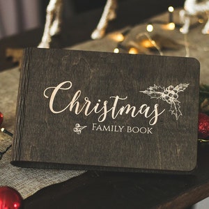 Christmas Personalized Wooden Photo Album | Polaroid Photo Book| Custom  Scrapbook | Christmas Family Gift For Her, Mom | Housewarming Gift