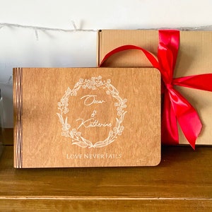 Personalized Wooden Photo Album | Wedding Polaroid Guest Book | Gift For Her, Him, Girlfriend | Gift For Couple | Wedding Gift