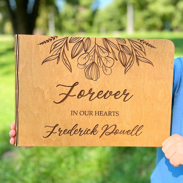 Personalized book of condolences | Celebration of life | Funeral guest book | Memory book | in loving memory sign | Funeral favors