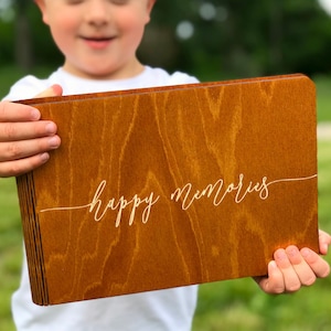 Custom Wooden 4x6 Photo Album | Polaroid Instax Photo Album | Valentines Day Gift for Him Her | Scrapbook | Gift for boyfriend, girlfriend