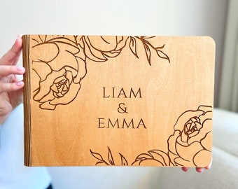 Valentines Day Gift for Him, Her - Personalized Photo Album, Polaroid album, Instax mini photo Album | WoodenCouples Scrapbook