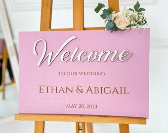 Wedding Welcome Sign | Wooden Custom Signage | Bridal Shower Welcome Sign | Rustic Wedding Decor | Reception Sign | Welcome To Our Wedding