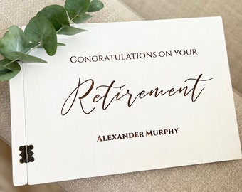 Personalized Retirement Gift | Custom Photo Album | Guest Book | Congratulations On Your Retirement | Keepsake Gift | Retirement Party