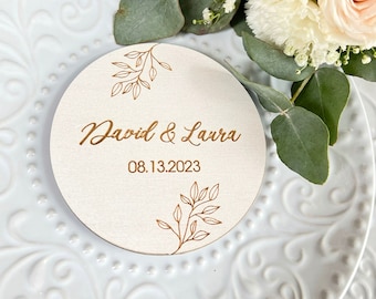 Wedding Coasters Gift | Bulk Wedding Favors, Rustic Coasters Set - Wedding Party Favors Gift | Custom Wedding decor