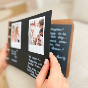 Wedding Polaroid Guest Book Personalized Wooden Photo Album Wedding Gift For Couple Anniversary Gift Gifts for Friends Handmade image 2