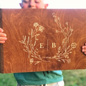 Personalized Scrapbook | Wooden Photo Album | Polaroid Instax Photo Album | Christmas Gift Boyfriend, Girlfriend | 5th Anniversary Gift