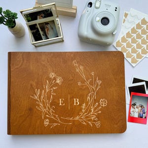 Libro degli ospiti Polaroid / Album di ritagli di nozze / Libro degli ospiti Instax personalizzato / Album fotografico personalizzato / Ricordo di nozze rustico / Regalo di fidanzamento