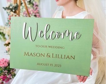 Wedding Welcome Sign | Wooden Custom Signage | Bridal Shower Welcome Sign | Rustic Wedding Decor | Reception Sign | Welcome To Our Wedding