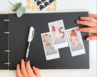 Instax mini Fotoalbum | Personalisiertes Fotoalbum | Kundenspezifisches 4x6 Sammelalbum | Polaroid-Fotoalbum | Gästebuch