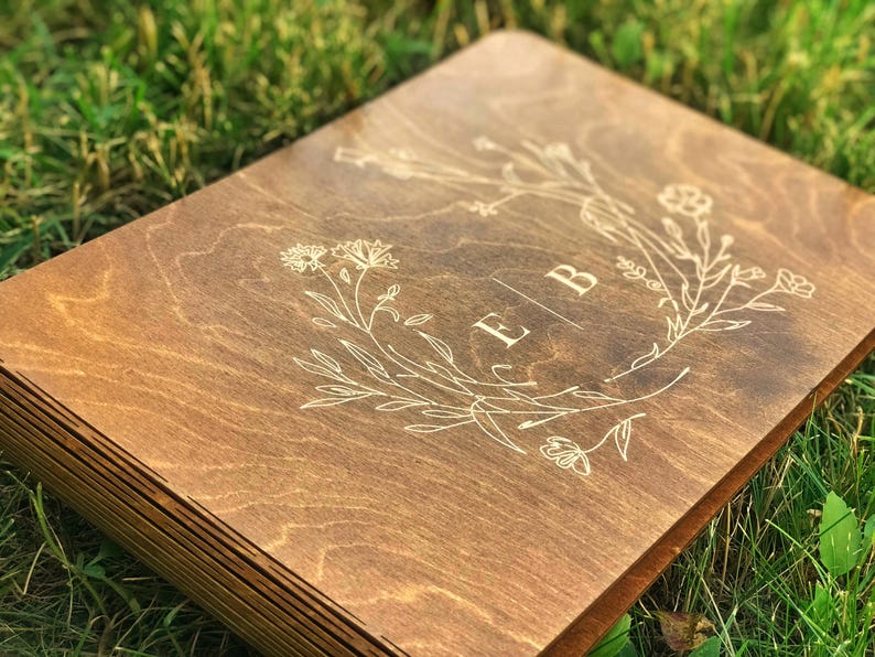 1.Polaroid Guest Book | Wedding Scrapbook | Custom Instax GuestBook | Personalized Photo Album | Rustic Wedding Keepsake | Engagement Gift image 13
