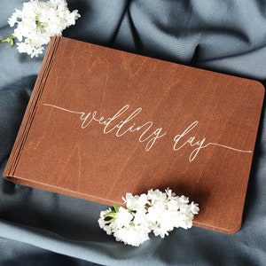 Álbum de fotos de boda / Álbum de fotos Polaroid de madera / Álbum de recortes personalizado / Libro de visitas de boda / Regalo para pareja / Regalo de aniversario