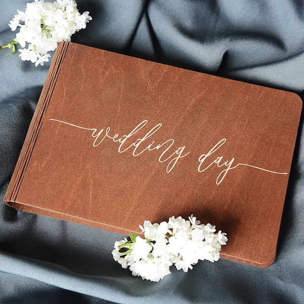 Wedding Photo Album | Wooden Polaroid Photo Album | Personalized Scrapbook | Wedding Guest Book | Gift For Couple | Anniversary Gift