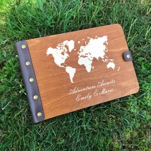 Avontuurboek Houten Valentijns plakboek Valentijnscadeau voor haar Avontuurlijk fotoalbum, cadeau voor lange afstand, cadeau voor vriend, vriendin